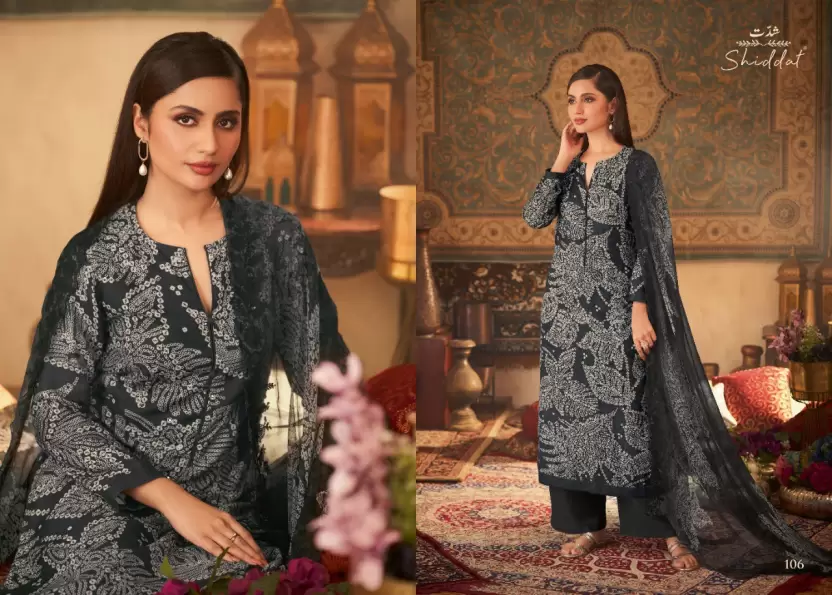 Unstitched Wool Suit Fabric Printed